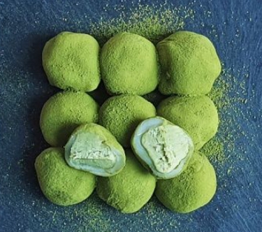 한국의 떡 종류 찹쌀떡-녹차 찹쌀떡