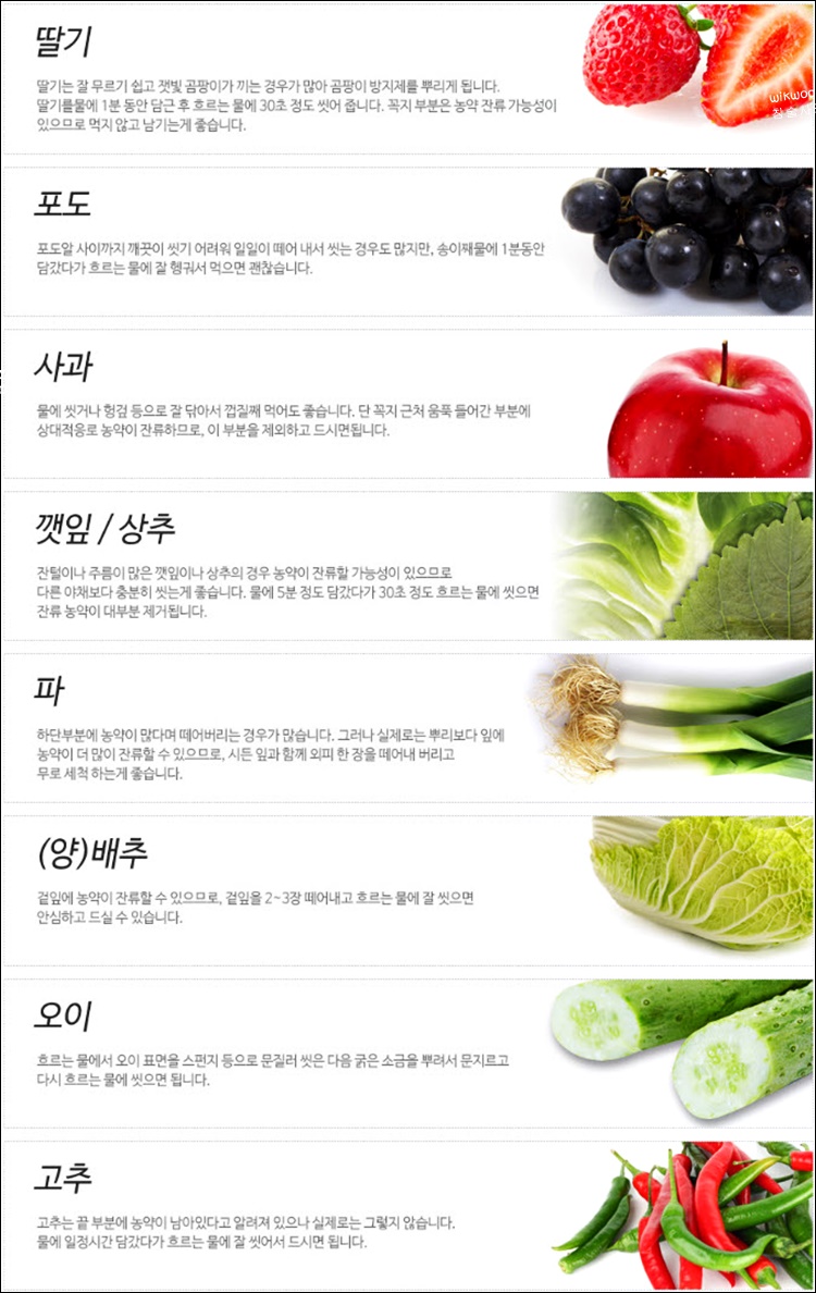 과일 농약 세척법