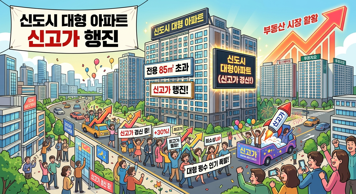 속보! 신도시 대형 아파트 신고가 행진