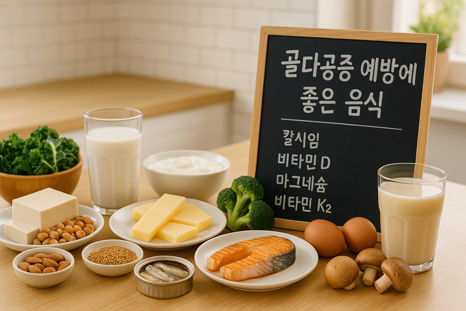 골다공증 예방에 좋은 음식 이미지