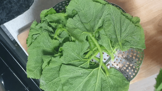호박잎 찌기