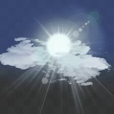 하늘에-태양이-구름-사이를-뚫고-전체적인-모습을-드러내는-사진