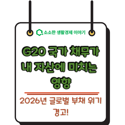 2026년 글로벌 부채 위기 경고! G20 국가 채무가 내 자산에 미치는 영향