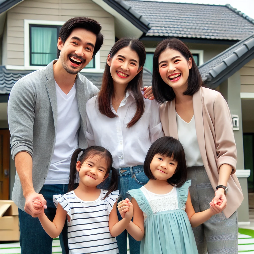 버팀목 전세자금 대출을 통해 집을 계약한 행복한 가족