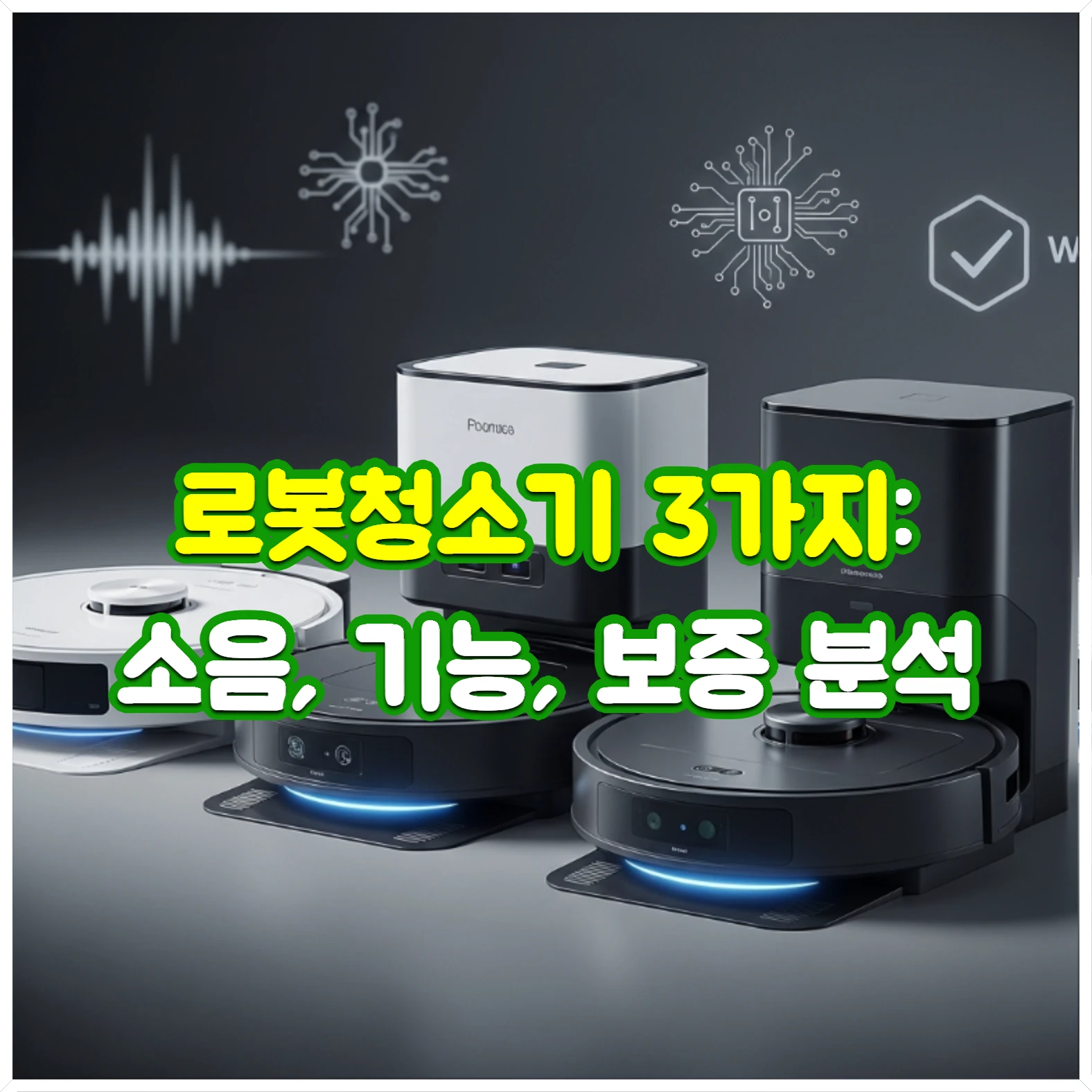 로봇청소기 3가지: 소음, 기능, 보증 분석