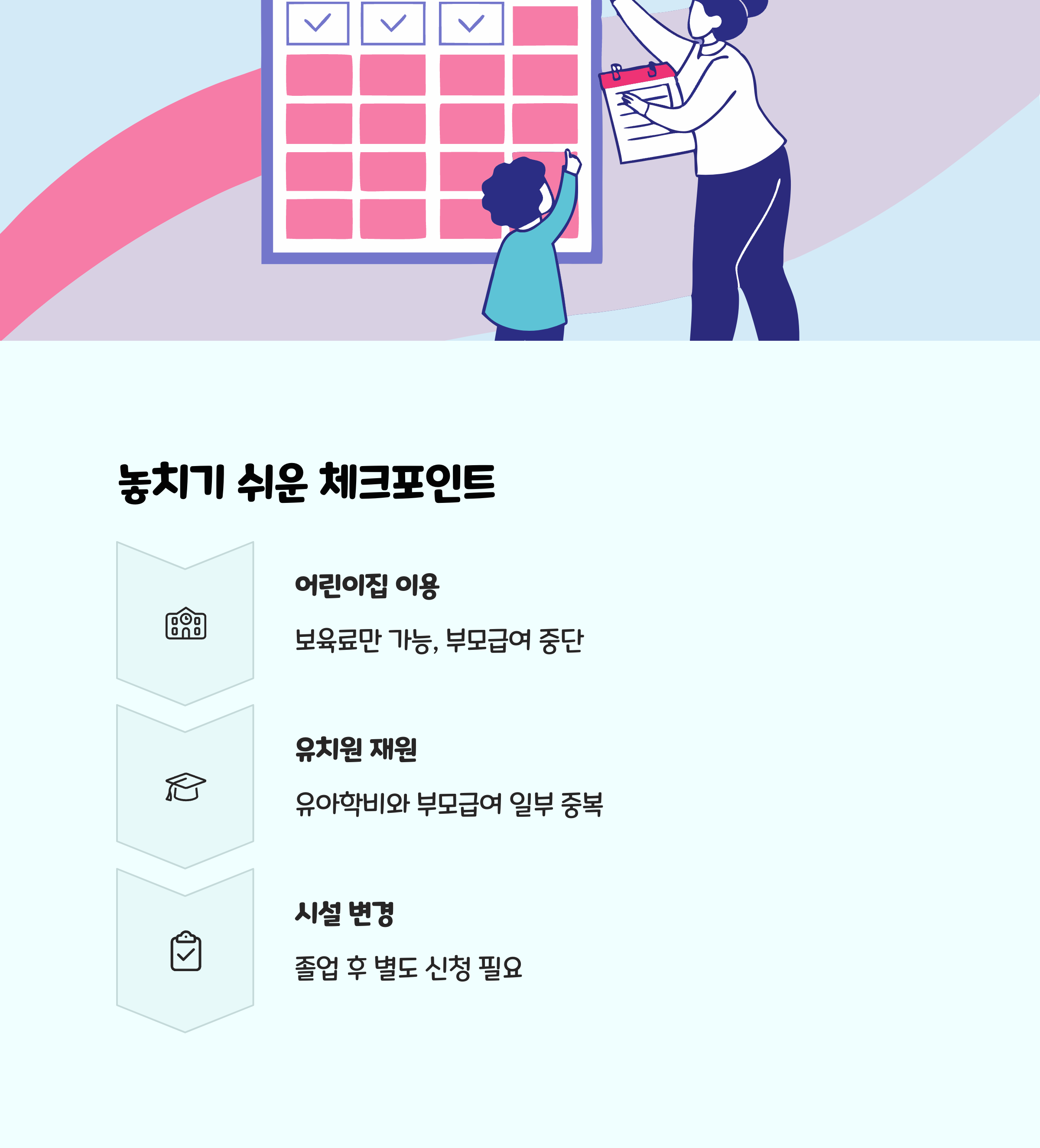 보육지원금 &ndash; 체크포인트 안내