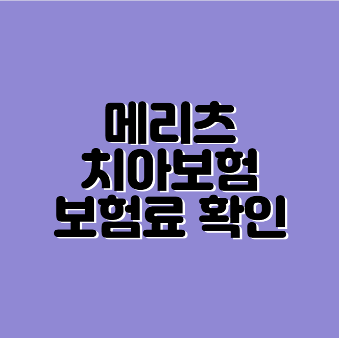 메리츠 치아보험 섬네일