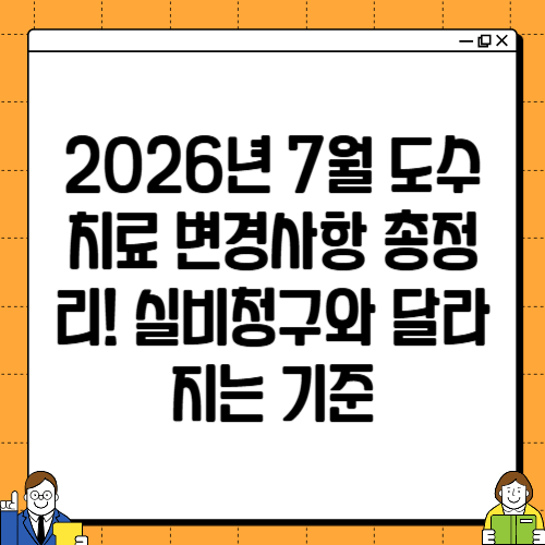 2026년 7월 도수치료 변경사항 총정리! 실비청구와 달라지는 기준