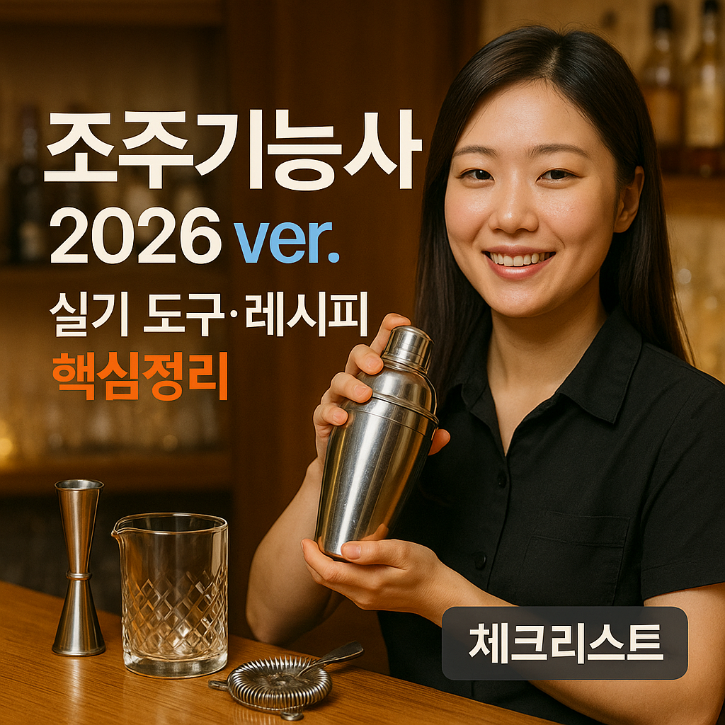 조주기능사 2026 ver. ｜ 실기 도구·레시피 핵심정리