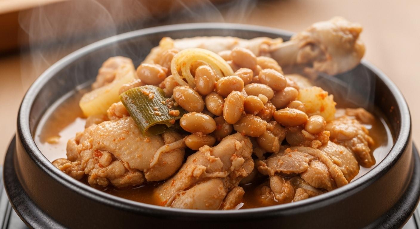 초복날 묵은지 닭찜~~