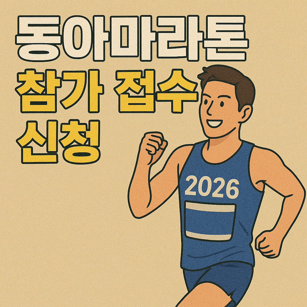 2026 동아마라톤 참가 신청 접수 방법