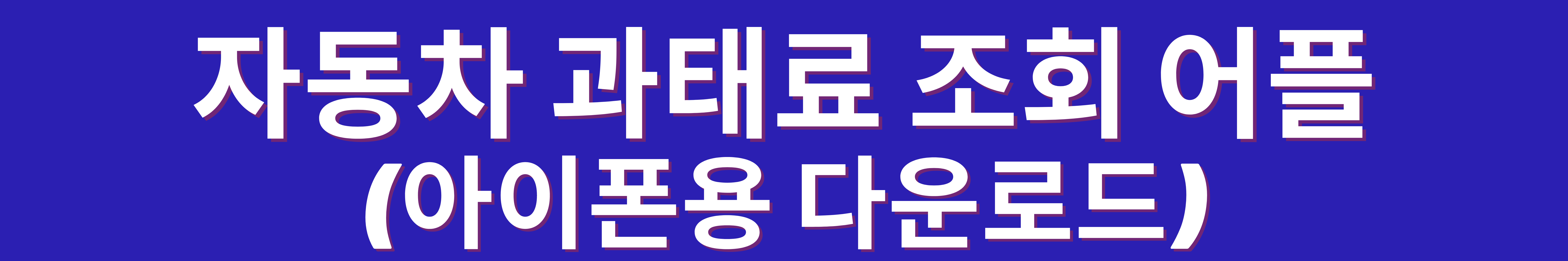 자동차 과태료 조회
