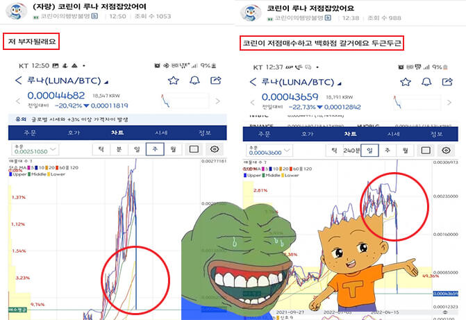 루나코인 저점잡은 코린이 레전드 근황 (+웃음벨)