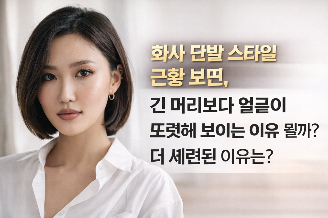 화사 단발, 얼굴이 또렷해 보이는 진짜 이유