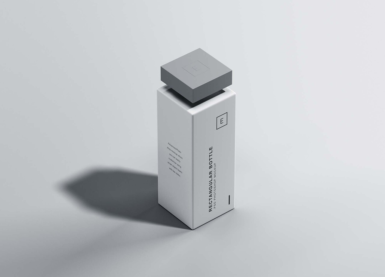 Rectangular Matt Bottle Mockup(직사각형 매트 보틀 목업)