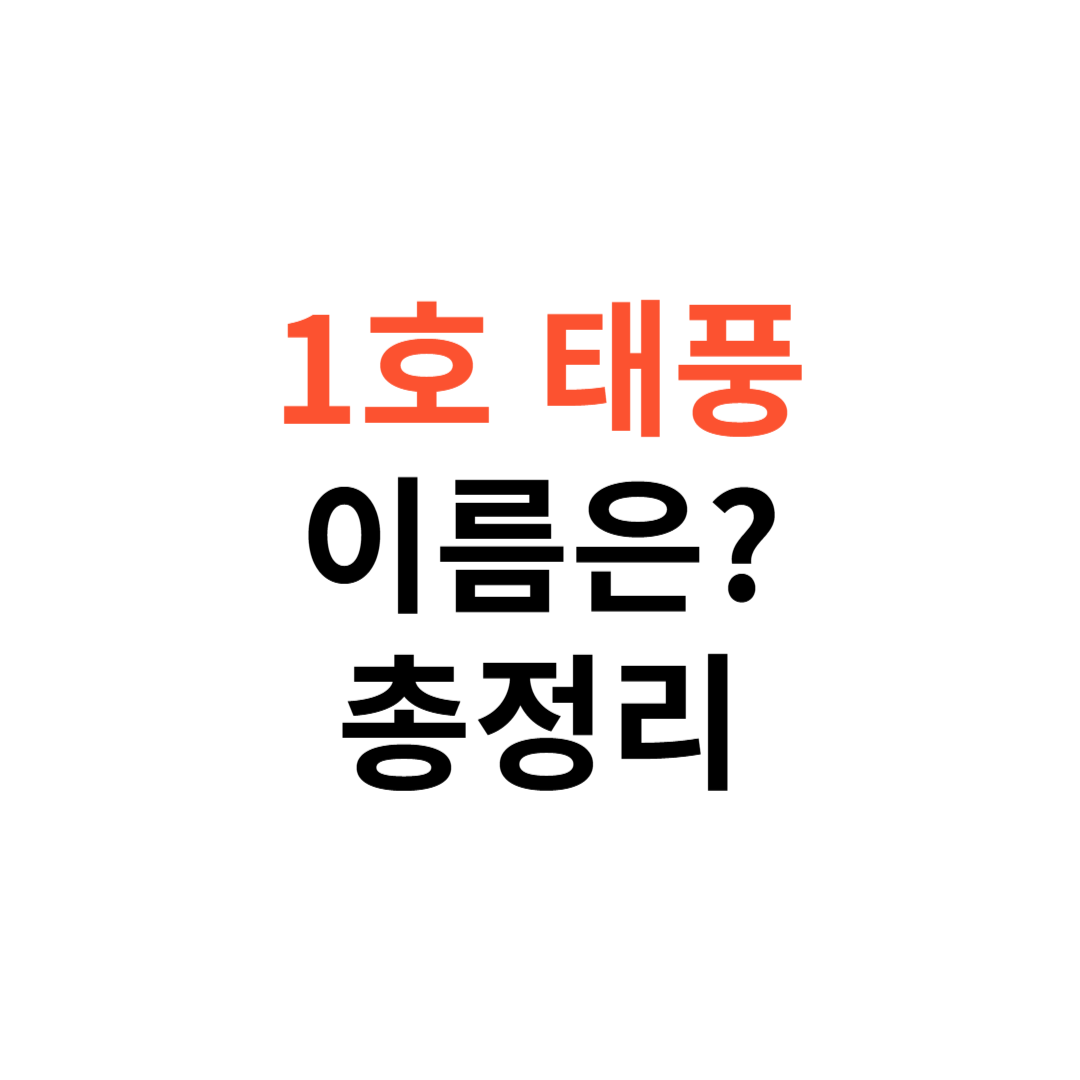 2025년 1호 태풍 이름
