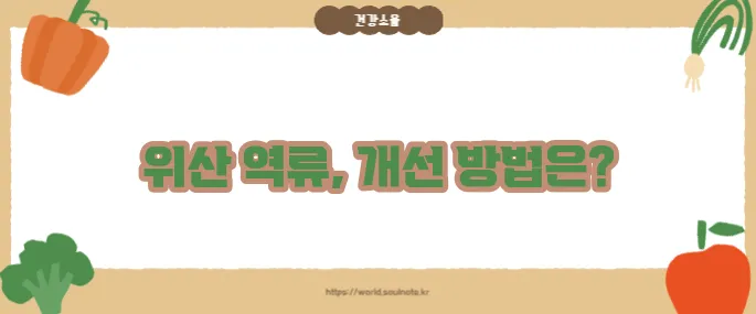 위산 역류 증상 (+생활습관 개선법)