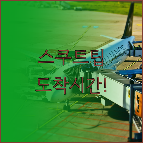 스쿠트 항공 이용 시 인천공항 제1터..