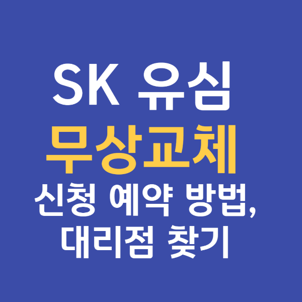 SK 유심 무상교체 신청 예약 방법, 대리점, 주의사항
