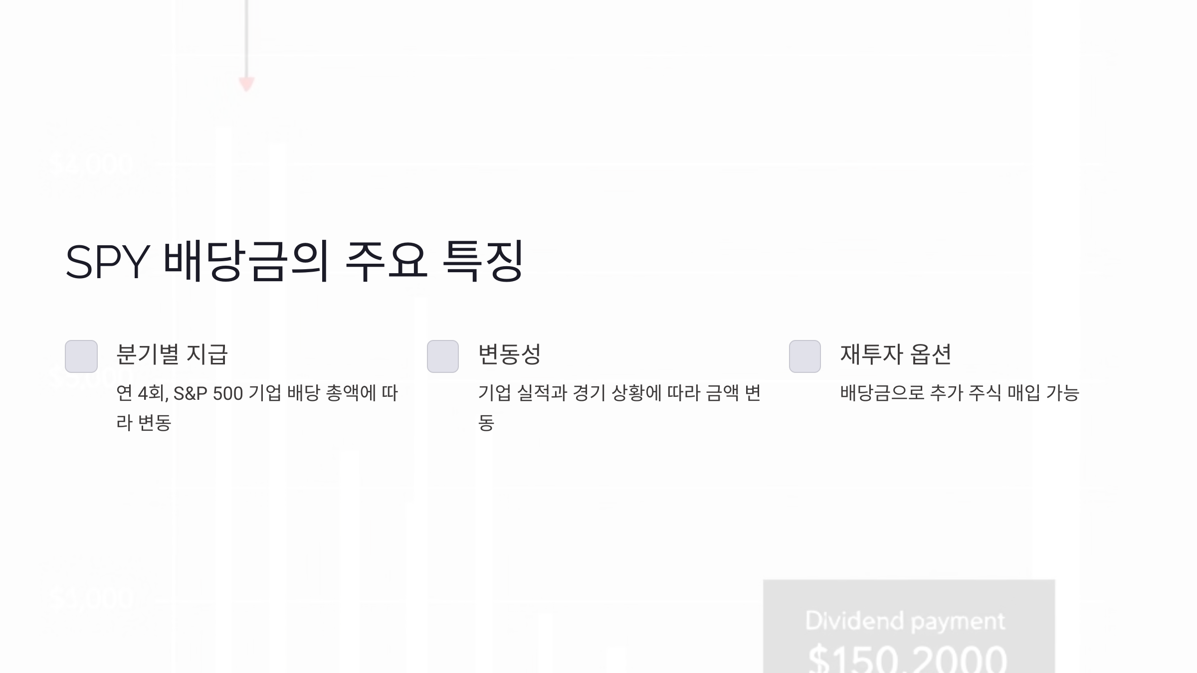 SPY 배당금의 주요 특징
