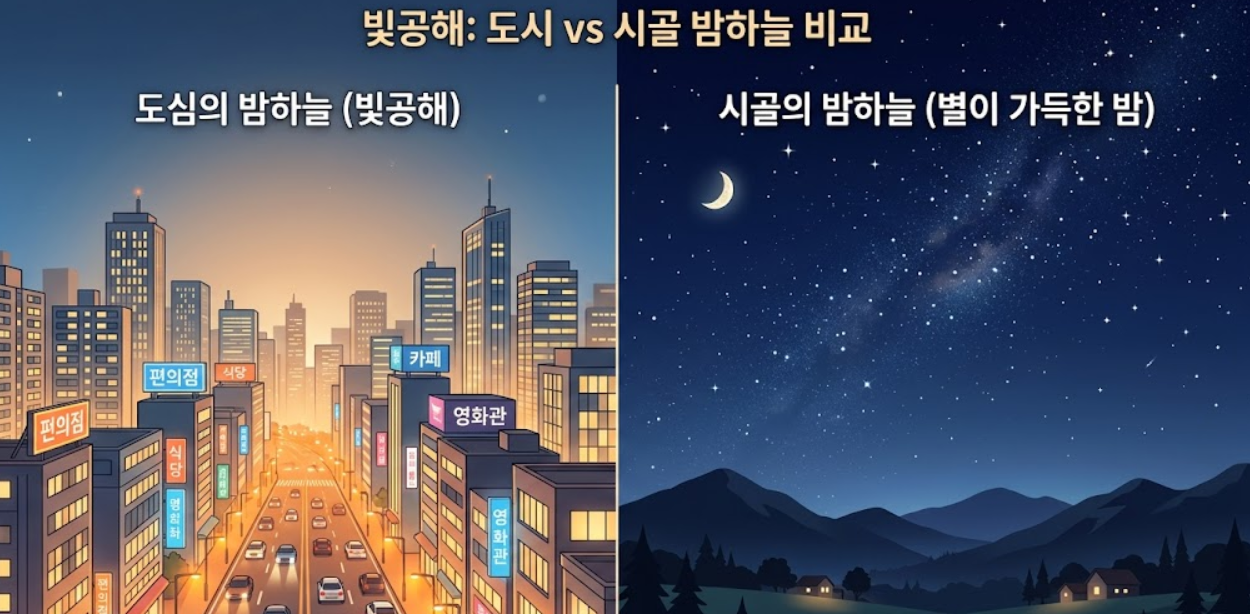 빛공해란 무엇인가? 도심에서 별이 잘 안 보이는 이유