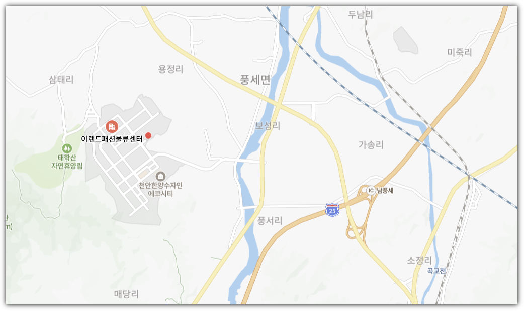 이랜드패션물류센터 위치