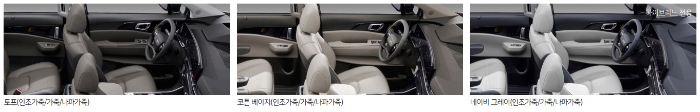 2025 카니발 내장 색상