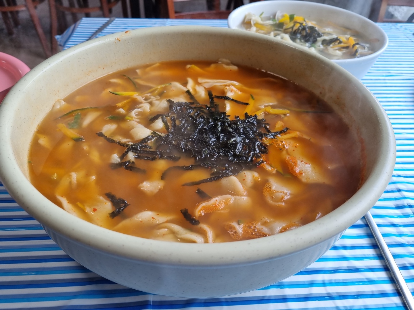 강화손칼국수본점과 대룡시장