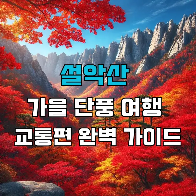 설악산 가을 단풍 여행을 위한 교통편 완벽 가이드