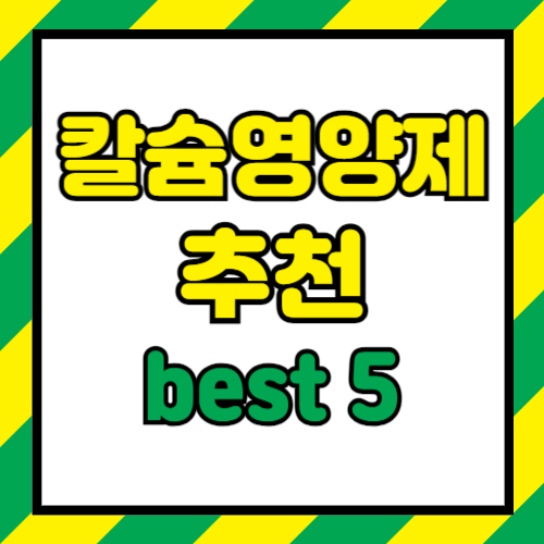 칼슘영양제 추천