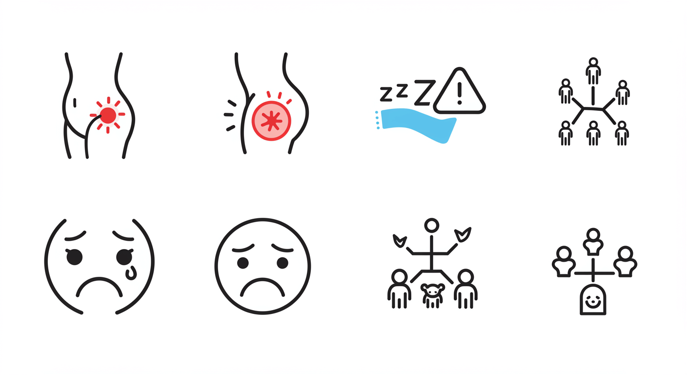 "주요 위험요인과 생활 속 신호들"에 대한 이미지입니다.