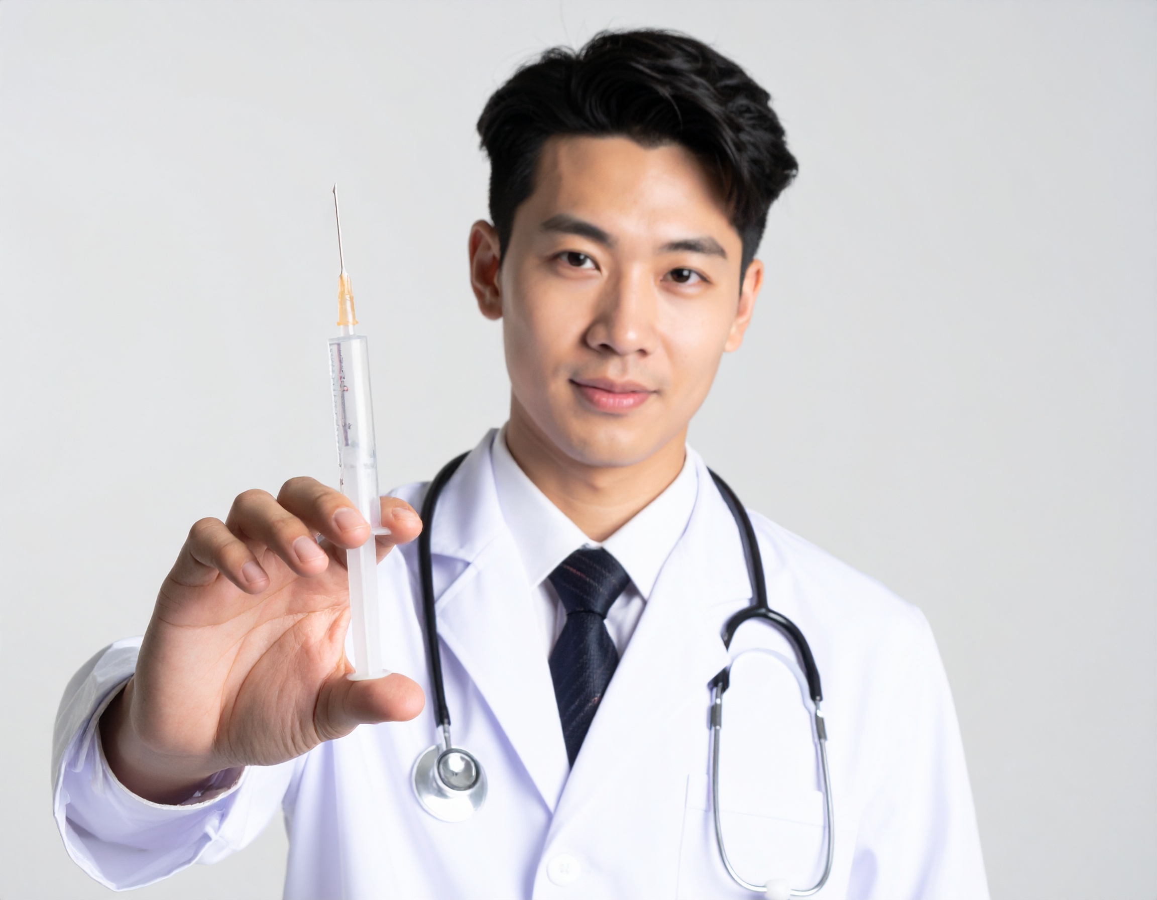 65세 이상 어르신 고용량 독감 백신인 에플루엘다 주사 접종 준비