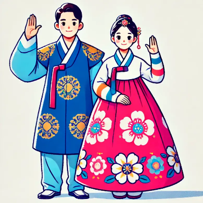 설날-한복-남녀-인사