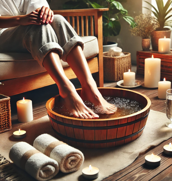 족욕 하는 사람