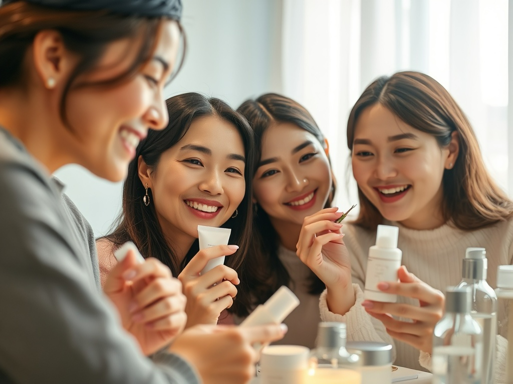 20~30대 여성이 스킨케어 화장품을 들고 성분표를 진지하게 살펴보는 모습