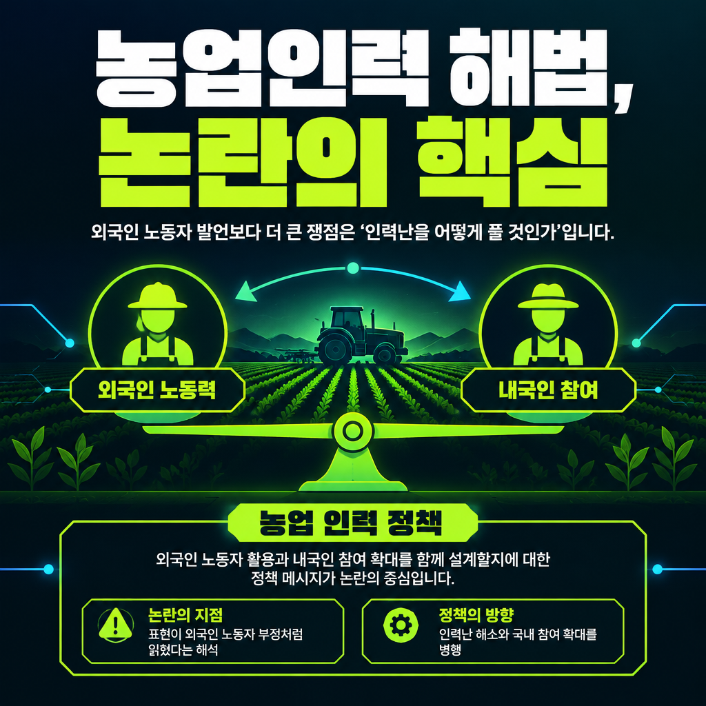 농업인력 해법, 논란의 핵심