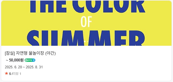 한강 수영장 야간개장