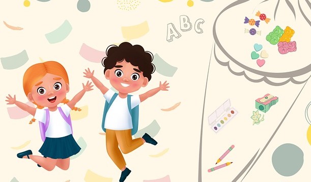 뛰노는 아이들 일러스트