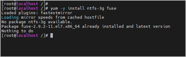ntfs 파일 시스템 마운트하기