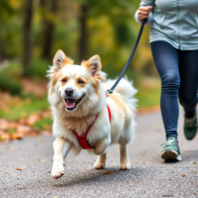 산책하는 강아지