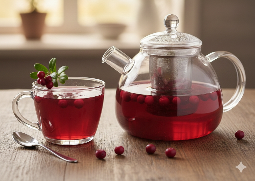 항산화 성분인 레스베라트롤이 풍부해 다이어트와 염증 완화에 좋은 붉은 링곤베리차