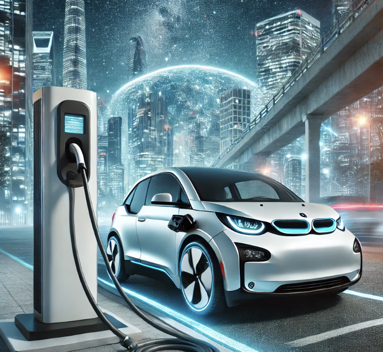 전기차 충전하는 사진