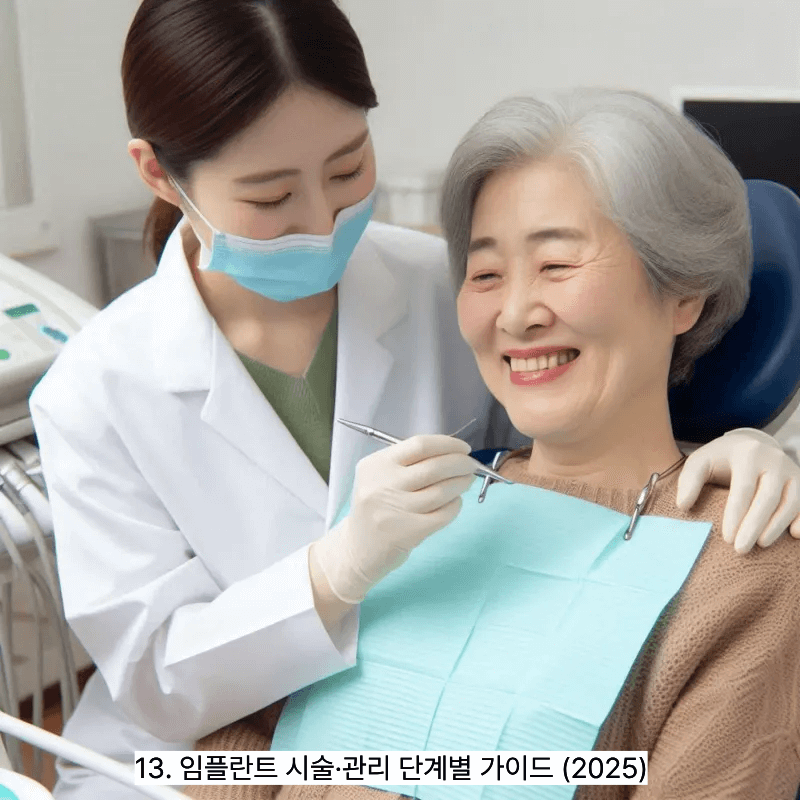 13. 임플란트 시술·관리 단계별 가이드 (2025)
