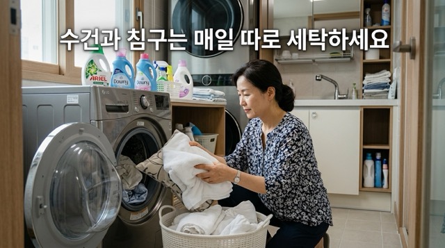 결막염 전염 예방 수건 분리 세탁