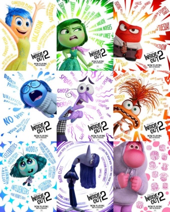 인사이드아웃2 캐릭터 포스터