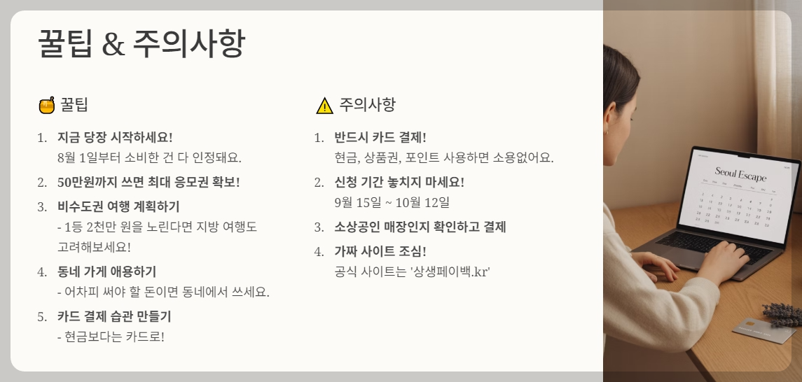 상생소비복권 꿀팁 및 주의사항