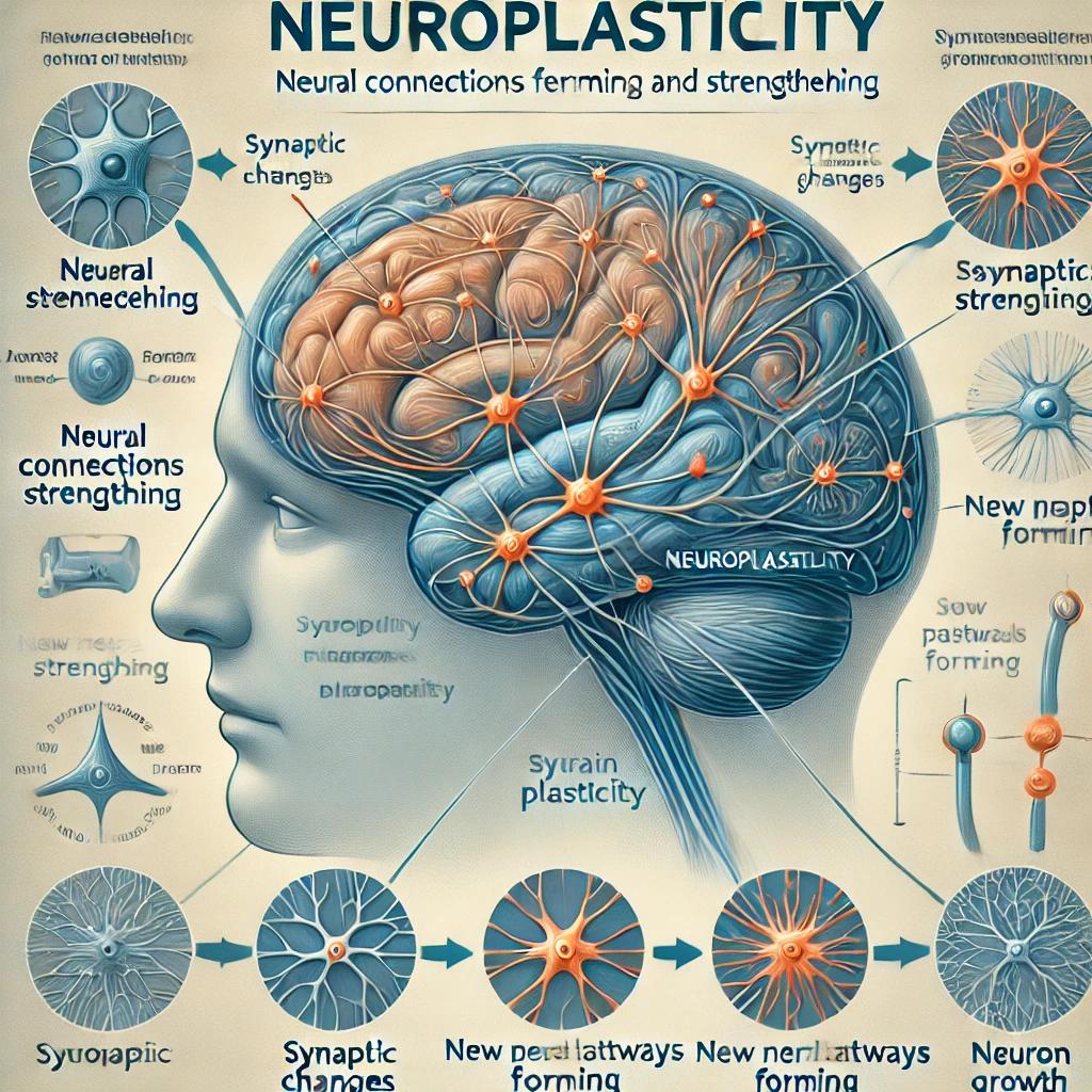 신경가소성(Neuroplasticity) 다이어그램, 뉴런 연결 변화
