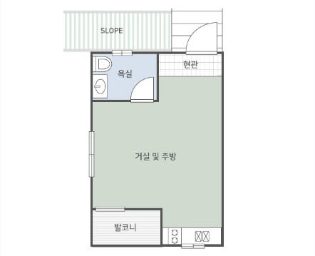 숲속의 집 4인실 구조사진