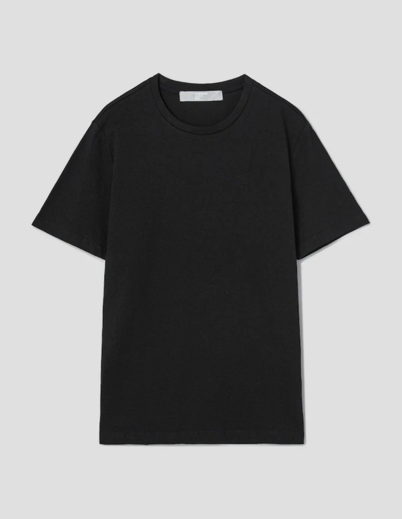 에잇 세컨즈 기본 블랙 티셔츠