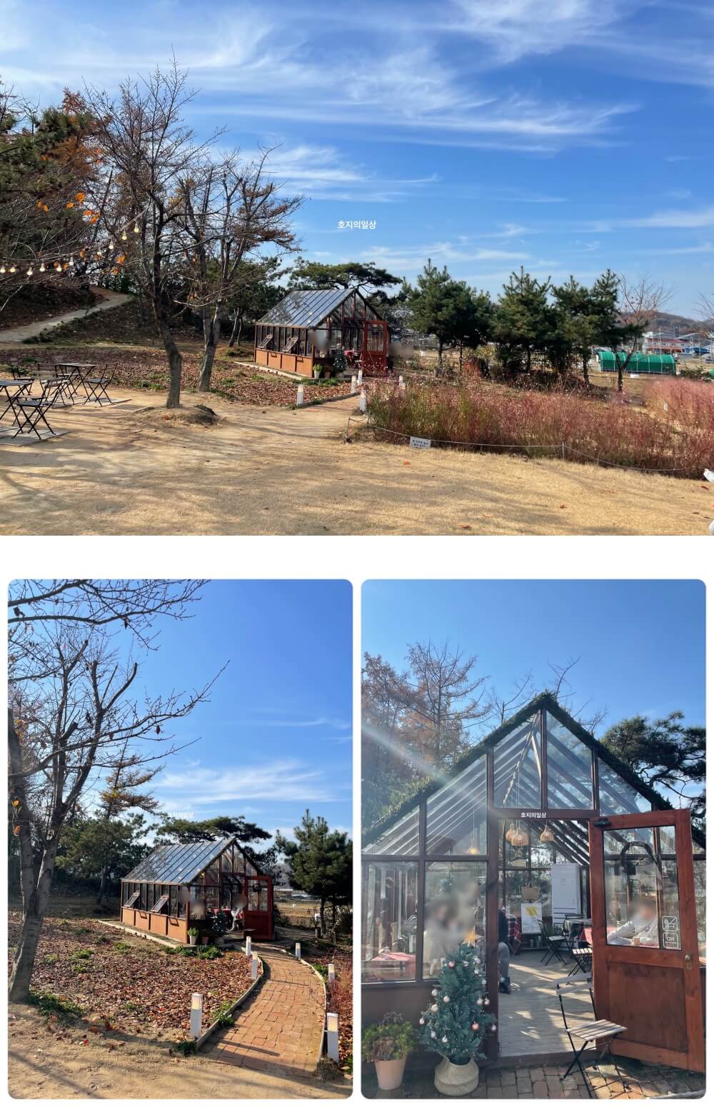 천안 성거 핑크 뮬리 뷰맛집 카페 이숲 - 야외 별채